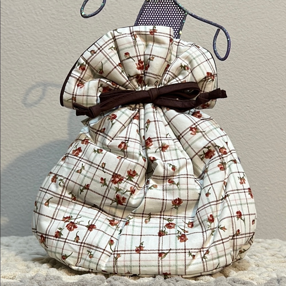 NaRaYa Floral Plaid Drawstring cosmetic Bag